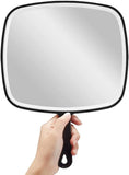 Darrahopens Health & Beauty > Makeup Mirrors Extra Large Black Handheld Mirror with Handle (31,5 x 23 cm)