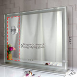 Darrahopens Health & Beauty > Makeup Mirrors Hollywood LED Makeup Mirror with Smart Touch Control and 3 Colors Dimmable Light (72 x 56 cm)
