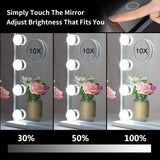 Darrahopens Health & Beauty > Makeup Mirrors Hollywood Makeup Vanity Mirror with LED Lights and Detachable 10X Magnification Mirror (White, 62 x 51 cm)
