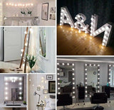 Darrahopens Health & Beauty > Makeup Mirrors Hollywood Vanity Style LED Makeup Lights Mirror with 3 Color Modes Lights with 10 Dimmable Bulbs (Mirror Not Include)