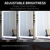 Darrahopens Health & Beauty > Makeup Mirrors Large Hollywood Makeup Mirror 3 Modes Lighted and Smart Touch Control (92 x 68 cm)