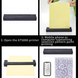 Darrahopens Health & Beauty > Makeup Wireless Tattoo Transfer Printer Portable Machine Clear Transfer Stencil Printer Black