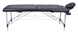 Darrahopens Health & Beauty > Massage 2 Fold Portable Aluminium Massage Table Massage Bed Beauty Therapy Black