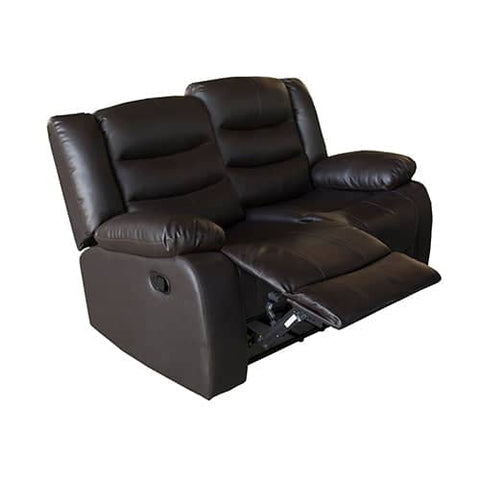 darrahopens Health & Beauty > Massage 2 Seater Recliner Sofa In Faux Leather Lounge Couch in Brown