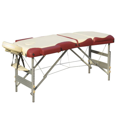 Darrahopens Health & Beauty > Massage 3 Fold Portable Aluminium Massage Table Massage Bed Beauty Therapy