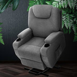darrahopens Health & Beauty > Massage Artiss Electric Massage Chair Recliner Sofa Lift Motor Armchair Heating Fabric