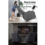 darrahopens Health & Beauty > Massage Artiss Electric Massage Chair Recliner Sofa Lift Motor Armchair Heating Fabric