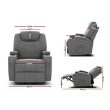 darrahopens Health & Beauty > Massage Artiss Electric Massage Chair Recliner Sofa Lift Motor Armchair Heating Fabric