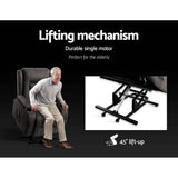 darrahopens Health & Beauty > Massage Artiss Electric Recliner Chair Lift Heated Massage Chairs Fabric Lounge Sofa