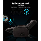 darrahopens Health & Beauty > Massage Artiss Electric Recliner Chair Lift Heated Massage Chairs Fabric Lounge Sofa