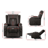 darrahopens Health & Beauty > Massage Artiss Electric Recliner Chair Lift Heated Massage Chairs Fabric Lounge Sofa
