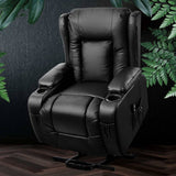 darrahopens Health & Beauty > Massage Artiss Electric Recliner Chair Lift Heated Massage Chairs Lounge Sofa Leather