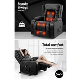 darrahopens Health & Beauty > Massage Artiss Electric Recliner Chair Lift Heated Massage Chairs Lounge Sofa Leather