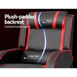 darrahopens Health & Beauty > Massage Artiss Recliner Chair Gaming Racing Armchair Lounge Sofa Chairs Leather Black