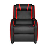 darrahopens Health & Beauty > Massage Artiss Recliner Chair Gaming Racing Armchair Lounge Sofa Chairs Leather Black