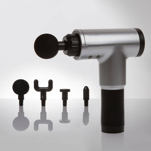 darrahopens Health & Beauty > Massage FitSmart Vibration Massage Therapy Device Black Grey 4 Massage Heads 6 Modes