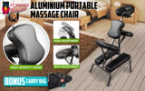 darrahopens Health & Beauty > Massage Forever Beauty Black Portable Beauty Massage Foldable Chair Table Therapy Waxing Aluminium