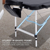 darrahopens Health & Beauty > Massage Forever Beauty Black Portable Beauty Massage Table Bed Therapy Waxing 3 Fold 70cm Aluminium