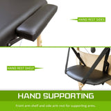 darrahopens Health & Beauty > Massage Forever Beauty Black Portable Massage Table Bed Therapy Waxing 3 Fold 70cm Wooden