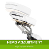 darrahopens Health & Beauty > Massage Forever Beauty White Portable Beauty Massage Foldable Chair Table Therapy Waxing Aluminium