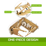 darrahopens Health & Beauty > Massage Forever Beauty White Portable Beauty Massage Table Bed 3 Fold 70cm Wooden
