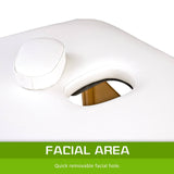 darrahopens Health & Beauty > Massage Forever Beauty White Portable Beauty Massage Table Bed 3 Fold 70cm Wooden