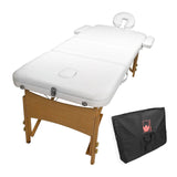 darrahopens Health & Beauty > Massage Forever Beauty White Portable Beauty Massage Table Bed 3 Fold 70cm Wooden