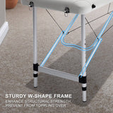 darrahopens Health & Beauty > Massage Forever Beauty White Portable Beauty Massage Table Bed Therapy Waxing 2 Fold 55cm Aluminium