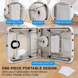 darrahopens Health & Beauty > Massage Forever Beauty White Portable Beauty Massage Table Bed Therapy Waxing 3 Fold 70cm Aluminium