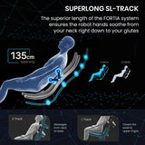 Darrahopens Health & Beauty > Massage FORTIA Cloud 9 MkII Electric Massage Chair Full Body Zero Gravity with Heat and Bluetooth, Cream/Brown