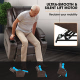 Darrahopens Health & Beauty > Massage FORTIA Electric Massage Lift Recliner Chair Faux Leather 8 Point Massage Heating, Dark Crimson