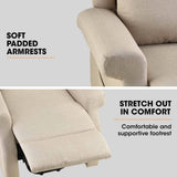 Darrahopens Health & Beauty > Massage FORTIA Electric Recliner Lift Heat Chair for Elderly, Massage, Heat Therapy, Aged Care, Beige