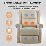 Darrahopens Health & Beauty > Massage FORTIA Electric Recliner Lift Heat Chair for Elderly, Massage, Heat Therapy, Aged Care, Beige