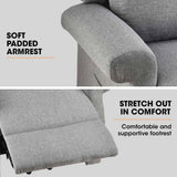 Darrahopens Health & Beauty > Massage FORTIA Electric Recliner Lift Heat Chair for Elderly, Massage, Heat Therapy, Aged Care, Grey