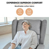 Darrahopens Health & Beauty > Massage FORTIA Electric Recliner Lift Heat Chair for Elderly, Massage, Heat Therapy, Aged Care, Grey
