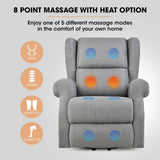 Darrahopens Health & Beauty > Massage FORTIA Electric Recliner Lift Heat Chair for Elderly, Massage, Heat Therapy, Aged Care, Grey