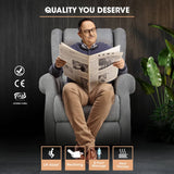 Darrahopens Health & Beauty > Massage FORTIA Electric Recliner Lift Heat Chair for Elderly, Massage, Heat Therapy, Aged Care, Grey