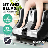 darrahopens Health & Beauty > Massage Livemor Foot Massager Ankle Calf Leg Massagers Shiatsu Kneading Rolling Silver