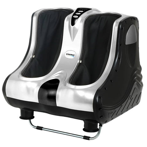 darrahopens Health & Beauty > Massage Livemor Foot Massager Ankle Calf Leg Massagers Shiatsu Kneading Rolling Silver