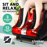 darrahopens Health & Beauty > Massage Livemor Foot Massager Shiatsu Ankle Calf Leg Massagers Circulation Enhancer Red