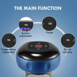 Darrahopens Health & Beauty > Massage & Relaxation 12 levels Electric Cupping Therapy Smart Scraping Massager Red Light Heating Body Slimming Blue