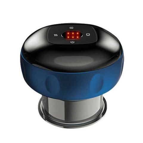 Darrahopens Health & Beauty > Massage & Relaxation 12 levels Electric Cupping Therapy Smart Scraping Massager Red Light Heating Body Slimming Blue