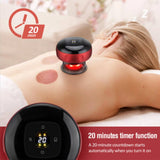 Darrahopens Health & Beauty > Massage & Relaxation 12 levels Electric Cupping Therapy Smart Scraping Massager Red Light Heating Body Slimming Red