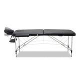 darrahopens Health & Beauty > Massage Zenses 2 Fold Portable Aluminium Massage Table - Black