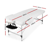 darrahopens Health & Beauty > Massage Zenses 3 Fold Portable Aluminium Massage Table - Black