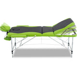 darrahopens Health & Beauty > Massage Zenses 3 Fold Portable Aluminium Massage Table - Green & Black