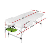 darrahopens Health & Beauty > Massage Zenses 3 Fold Portable Aluminium Massage Table - Green & Black