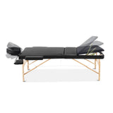 darrahopens Health & Beauty > Massage Zenses 3 Fold Portable Wood Massage Table - Black