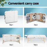 darrahopens Health & Beauty > Massage Zenses 3 Fold Portable Wood Massage Table - White