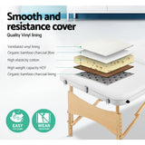 darrahopens Health & Beauty > Massage Zenses 3 Fold Portable Wood Massage Table - White